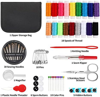 Sewing Kit for Adults,Marcoon Needle and Thread Kit with Sewing Supplies and Accessories Contains Scissors, Measure Tape,Seam Ripper,Suitable for Home, Travel, Beginner, Emergency - Image 2