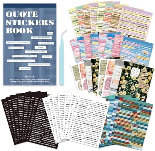 PRSTINCOL 2346PCS Quote Stickers,48 Sheets Scrapbook Supplies Kit Word Stickers for Journaling, Card Making, Vision Board Supplies for Adults Crafting by PRSTINCOL