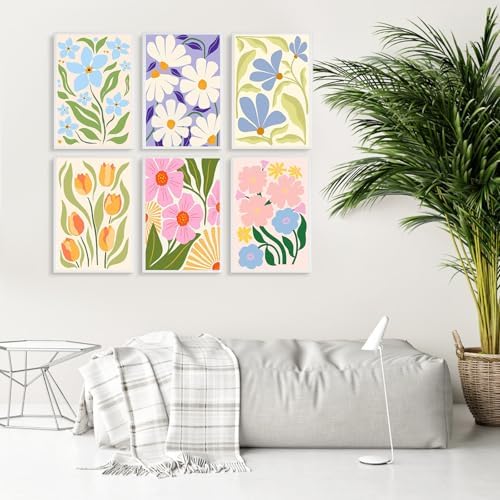 Fountor 6 Pack Paint by Numbers Kit for Adults Beginner Flowers 8x12 Inch - Image 6