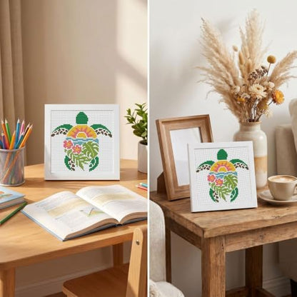 Sea Turtle Stamped Cross Stitch Kits for Beginners Adults with Framed - Image 4