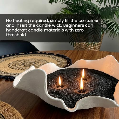 Black Sand Candle Wax Kit - 5LB Pearled Candle Sand with 50 Candle Wicks - Image 6