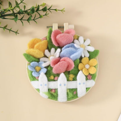 Hilsayum Wool Painting Kit Needle Felting Kit Wool Felt Painting Gifts for Adults,Needle Felt Supplies for Beginners,Home Decoration (Garden) - Image 6
