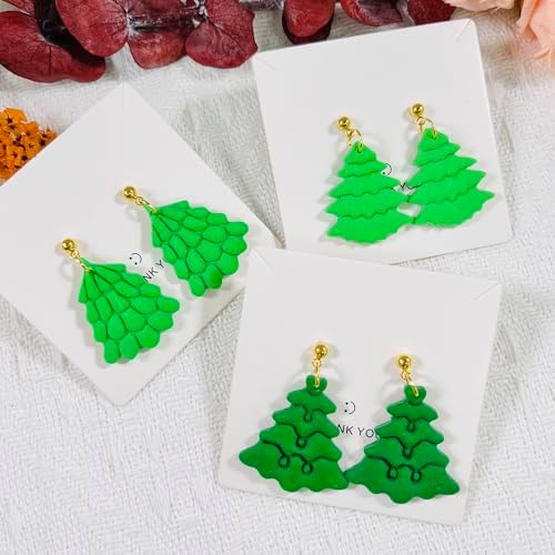 Xaekicr Christmas Tree Polymer Clay Cutters – 3 Style Clay Cutters for Holiday Earrings, Christmas Clay Tools for Polymer Clay Jewelry and Crafts - Image 3