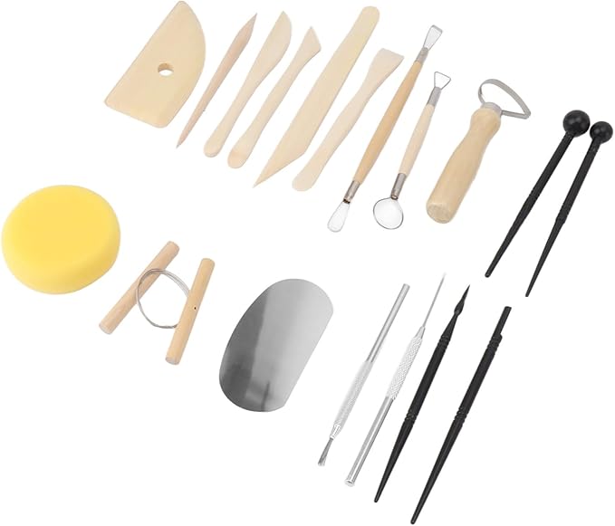 Eeneme Clay Tool Kit Sculpting Tools Wood Material Building Modeling Carving Accessories for Ceramic Crafts