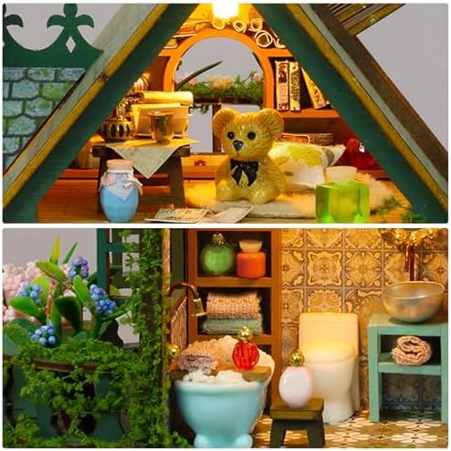 Dollhouse Kit, DIY Miniature House Kit w/LED for Adults - Image 5
