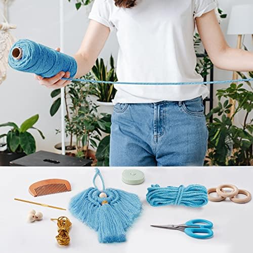 FREEBLOSS 3 Set Colorful Macrame Angel Kit Angel Hanging Ornament Boho Macrame Wall Hanging Decor Gift for Mom Girls - Image 5