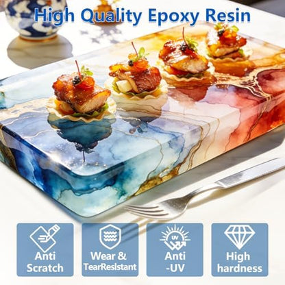 Epoxy Resin 1 Gal-Transparent Epoxy Resin Kit,Include 12 Pigments,Mica Powder and Glitter,-Clear,Low Odor,Bubble Free,Suitable for Jewelry Making,Handicrafts,Table Tops and Resin Molds (0.5gal*2) - Image 4