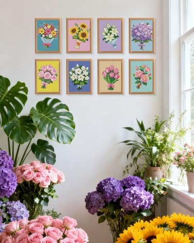 forever young Bouquet Small Diamond Art Kits, 5x7 Inch Canvas - Image 6