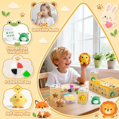 Air Dry Clay Kit -12 Animals Modeling Clay for Kids Arts and Crafts - Image 3