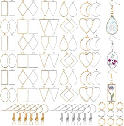 Inbagi 180 Pcs Open Bezels for Resin Jewelry by Inbagi