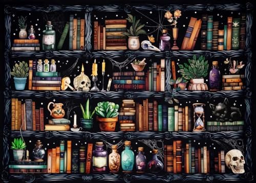 WUSARPLY Bookshelf Stamped Cross Stitch Kits for Beginners Adults by WUSARPLY