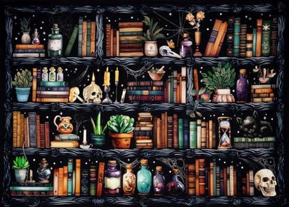 WUSARPLY Bookshelf Stamped Cross Stitch Kits for Beginners Adults by WUSARPLY