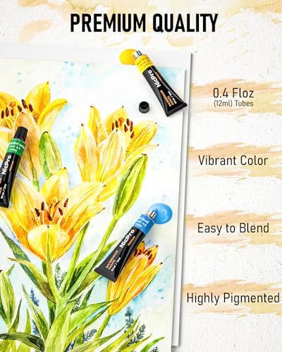 Nicpro 36 Colors Watercolor Paint Set (12ml/0.4oz Tube) for Adults, Artist - Image 6