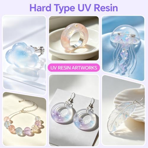 UV Resin with Light 8 LED, 100g Hard Type UV Epoxy Resin Kit - Image 4