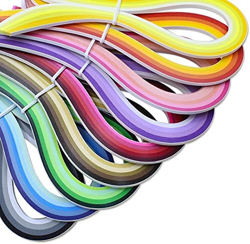 Zorfeter Multi-Color Quilling Paper Strips Kits, 3mm Width, 15" Length by Zorfeter