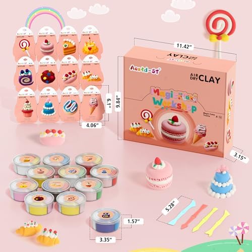 Aestd-ST Air Dry Clay Kit - Cake Themed, Modeling Clay for Kids - Image 2