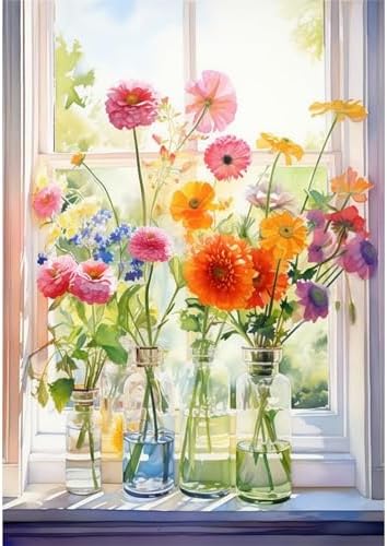Arttoplus Flowers Paint by Numbers Kit for Adults Beginner 16x20 inch by Arttoplus