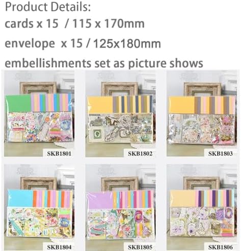 Huralona Greeting Card Making Supplies Envelope Kit Gift Anniversary Craft - Image 2