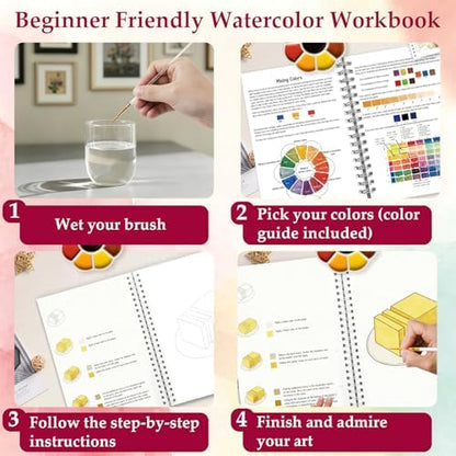 2-Pack Beginner Watercolor Workbooks - Image 5