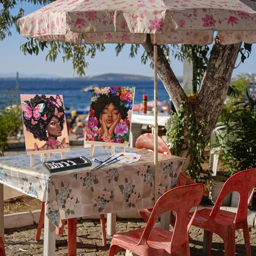 Cholemy 36 Pcs Paint and Sip Kit Gift for Adults 8''x10'',Flowers Woman - Image 6