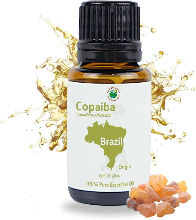 Nature Packaged Copaiba Essential Oil - Direct from Amazon Jungle Essential Oils Brazil - Steam Distilled - Aceite de Copaiba for Aromatherapy, Massage, Diffuser, DIY Candle and Soap Making - 15ml