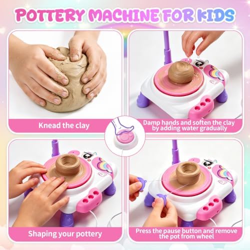 Pottery Wheel for Kids, Air Dry Clay Craft Kit with USB Power, Ages 6+ - Image 4