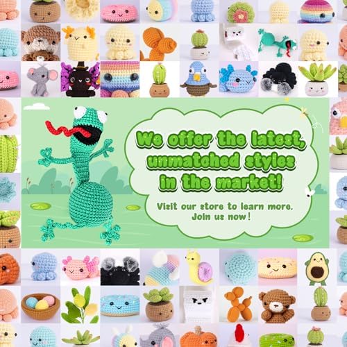 Crochetta Crochet Kit for Beginners, Crochet Starter Kit w Step-by-Step Video Tutorials, Beginner Crochet Kit for Adults Kids Women Men Complete Kit Included (Crochet Door Stop) - Image 6