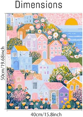 Clendo DIY Paint by Numbers Kit for Adults Beginner, Seaside House Adult Paint by Number Kits on Canvas, Oil Painting Kit for Gifts Home Wall Decor 16x20 Inch（No Frame） - Image 2