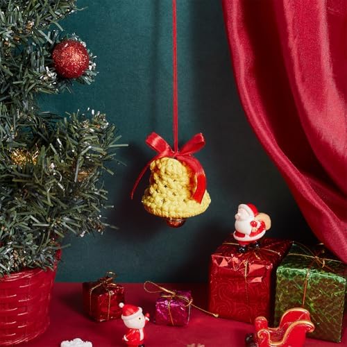 ACRNIGHEET 3PCS Macrame Kit for Adults Beginners, DIY Christmas Bells Ornaments, Yellow/Red/Green Bell Hangings for Xmas Tree, Include Instruction and Video - Image 5