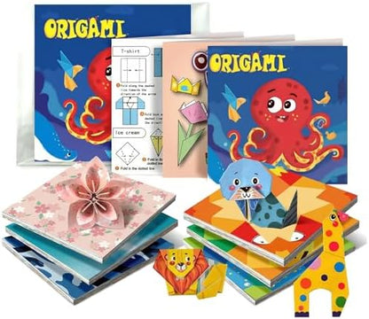 Craft Paper Kit for Adult,232 Sheets DIY Art and Crafts Supplies Colorful Floral Folding Papers Set Projects Gifts Activity Animal Fold Papers Kit by Unknown