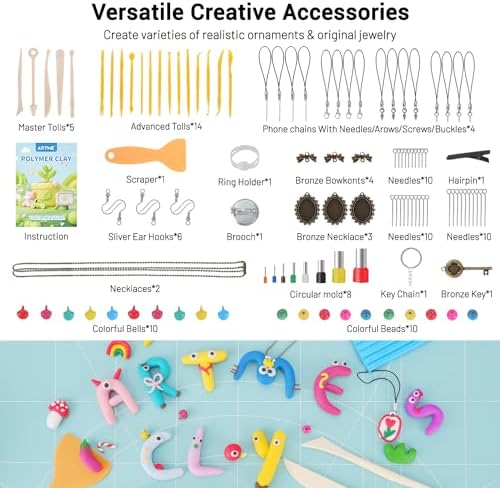 Artme Polymer Clay, 116 Colors Oven Bake Modeling Clay Starter Kits for Kids, Creative Polymer Clay Kit with Sculpting Tools and Jewelry Accessories, Non-Toxic, Ideal DIY Gifts for Adults and Teens - Image 2