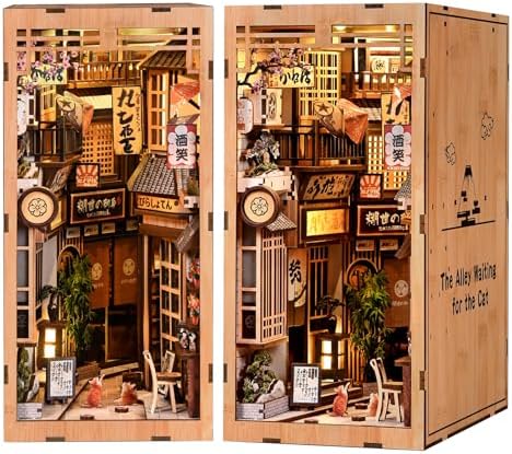 CRIOLPO Book Nook Kits for Adults DIY Miniature House Kit with LED Lights by CRIOLPO