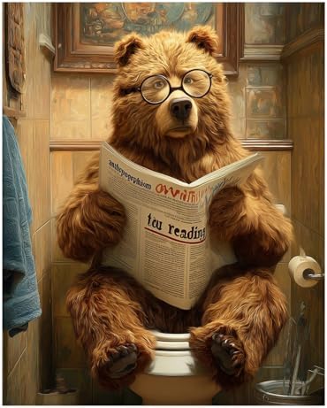 Reivworl Bear Paint by Numbers Kit for Adults Beginner 16×20 inch by Reivworl