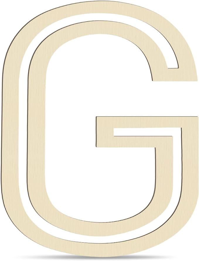 Large Wooden Letters 14 inch for Wall Decor Crafts Big Wood Letter G 1/5 Inch Thick Unfinished Alphabet Cutouts Paintable Letters for DIY Wreath Home Party Wedding Baby Nursery Decorations (G)