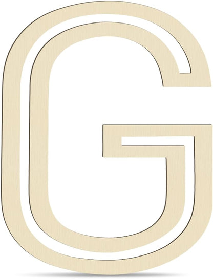 Large Wooden Letters 14 inch for Wall Decor Crafts Big Wood Letter G 1/5 Inch Thick Unfinished Alphabet Cutouts Paintable Letters for DIY Wreath Home Party Wedding Baby Nursery Decorations (G)