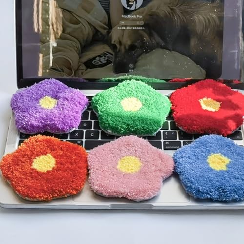Avtytsda 6PCS Punch Needle Coaster Kit,Easy Punch Needle DIY Embroidery Set with Tools, Yarns, Hoop, Instructions Easy for Beginners, Kids, Adults, Handmade Gift and Decoration (Colorful Flowers) - Image 5