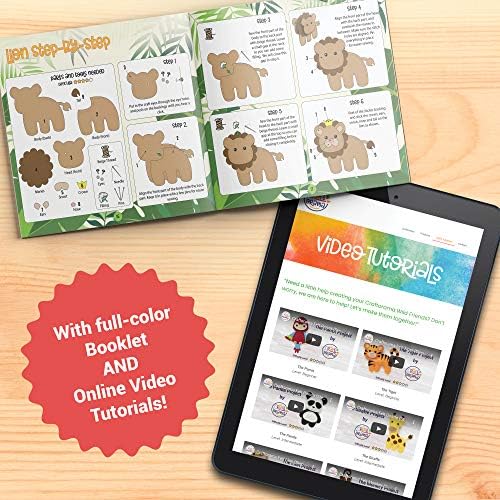 Craftorama Sewing Kit for Kids, Fun and Educational Wild Animal Craft Set for Boys and Girls Age 7-12, Sew Your Own Felt Animals Craft Kit for Beginners, 165 Piece Set - Image 5