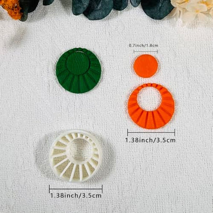 Xaekicr Sunburst Ring Polymer Clay Cutters – Textured Circle Clay Cutters and Tools for Polymer Clay Jewelry Making and DIY Earrings - Image 2