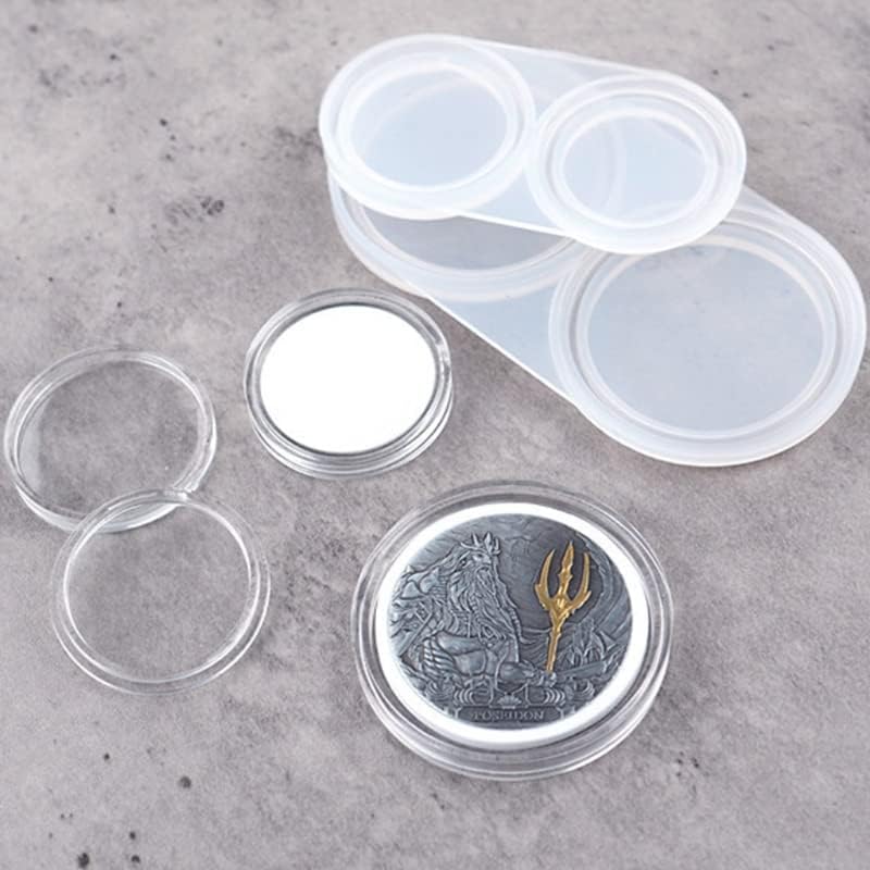 Handmade Coin Resin Mold with 200 Foam Gasket Coin Storage Box Epoxy Casting Mould Coin Collection Craft Tools - Image 6
