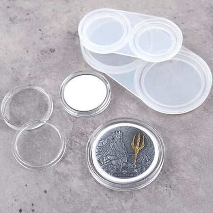 Handmade Coin Resin Mold with 200 Foam Gasket Coin Storage Box Epoxy Casting Mould Coin Collection Craft Tools - Image 5