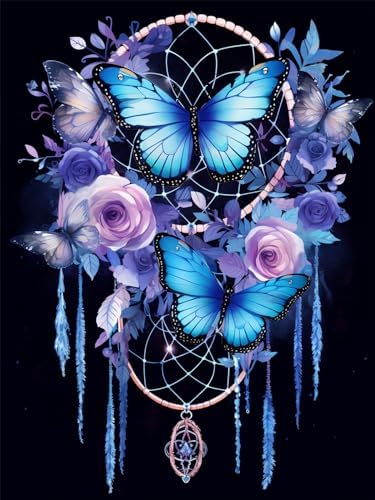 Diamond Art Kits for Adults,Butterfly Diamond Art Painting Kits for Adults by croshom