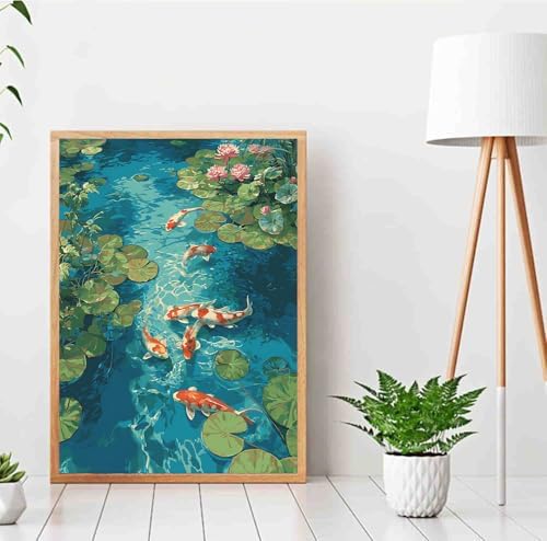 DYAIANGMU Fish Paint by Numbers Kit for Adults Beginners 19.6X15.7inch - Image 4