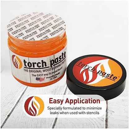 Torch Paste - The Original Wood Burning Paste | Made in USA Heat Activated Non-Toxic Paste for Crafting | Accurately & Easily Burn Designs on Wood, Canvas, Denim & More - Pack of 3 Jars + 3 Squeegees - Image 5