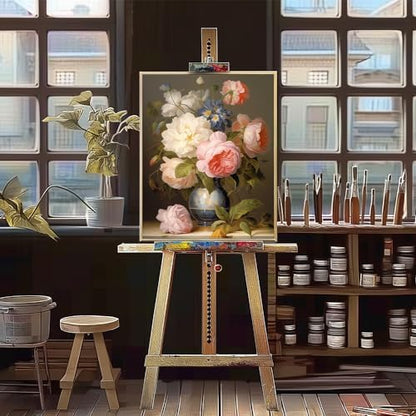 Natuyalo Paint by Numbers for Adults - DIY Adult Paint by Number Kits Painting on Canvas Flowers in Vase Painting by Numbers for Beginners, Plant Art Craft Kits for Adults (16x20 Inch) - Image 4