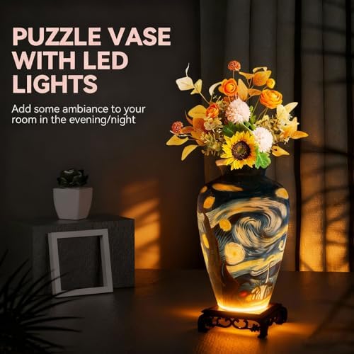 YunSheCSBS 3D Puzzle Vase for Adults with 120 Plastic Pieces, Adult Crafts - Image 2