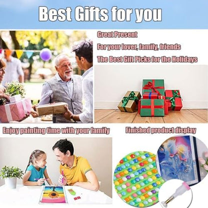 DIY Diamond Greeting Cards Set Christmas, 5D DIY Diamond Art Painting Greeting Card, DIY Christmas Card Making Kits for Family Friends Handmade Gift-#10-Christmas Poinsettia - Image 6