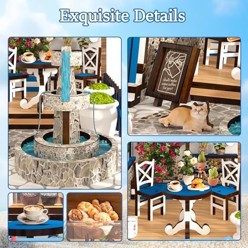 Book Nooks for Adults, DIY Miniature Dollhouse Book Nook Kit-Corner Bistro - Image 3