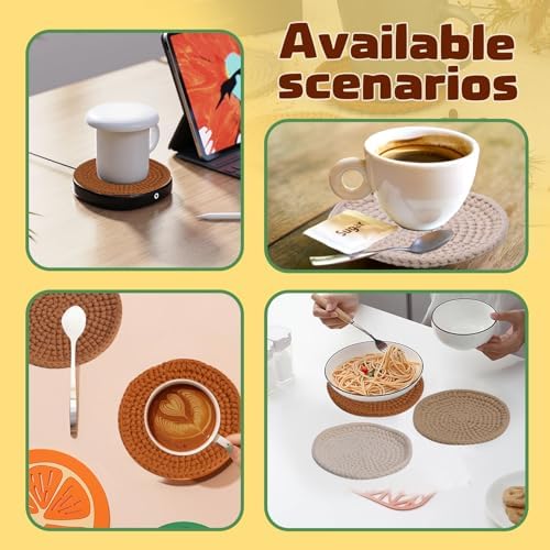UzecPk Crochet Kits, Crochet Kit for Beginners 8 PCS Crochet Coasters Kits - Image 6