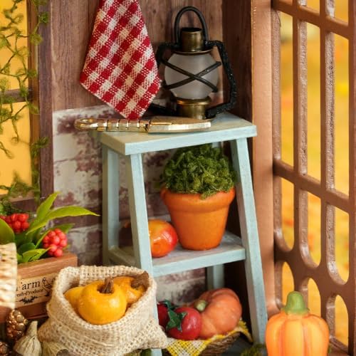 DIY Miniature Dollhouse Kit, 1:24 Scale Handmade Craft Model Harvest Time, Creative 3D Wooden Puzzle Building Set for Adults, Compact Home Decor Gift - Image 6