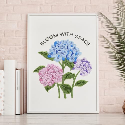 Nuberlic Hydrangea Embroidery Kits for Beginner Adults - Image 7